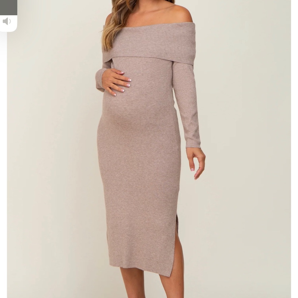 Pink Blush Maternity Sweater Dress